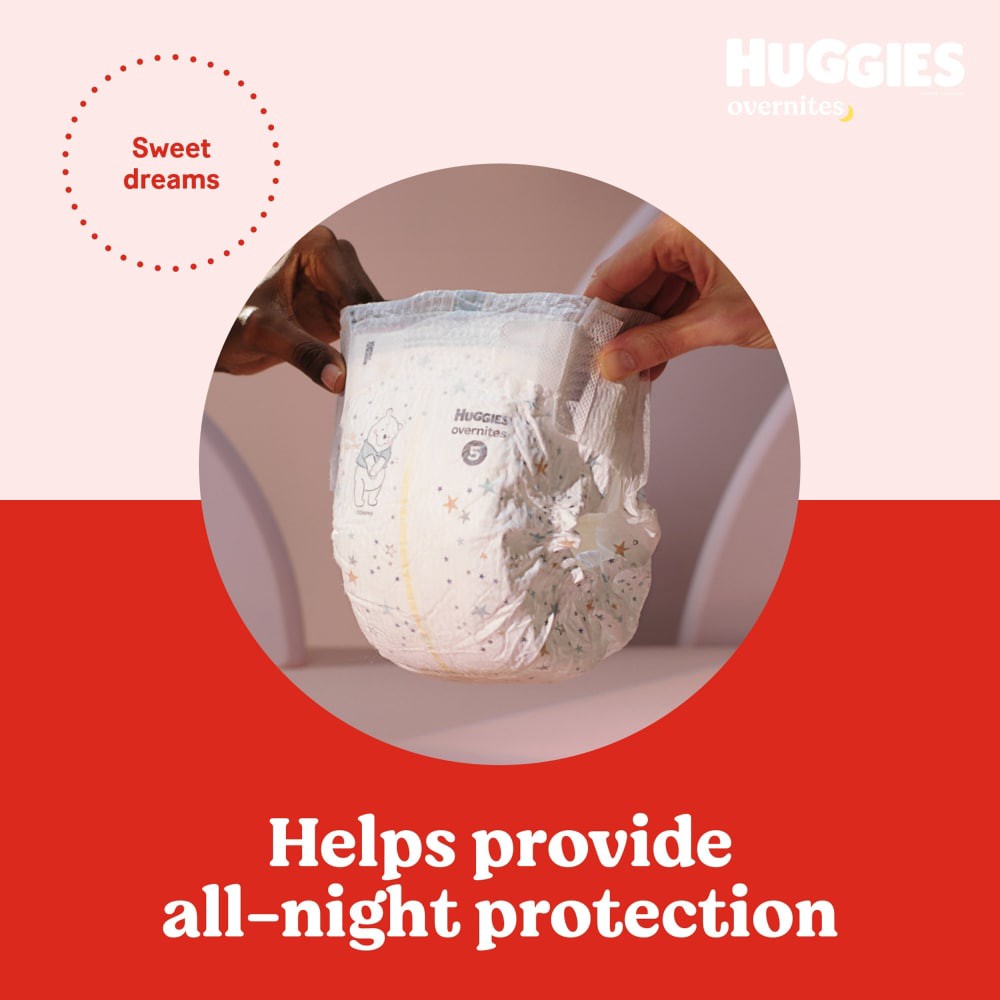 slide 2 of 6, Huggies Overnites Nighttime Baby Diapers Size 6, 72 ct