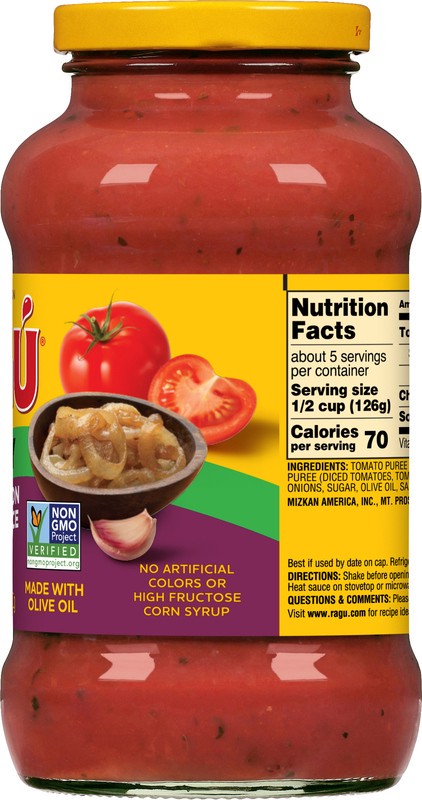 slide 3 of 5, Ragu Chunky Sauteed Onion & Garlic Sauce 24 oz, 24 oz
