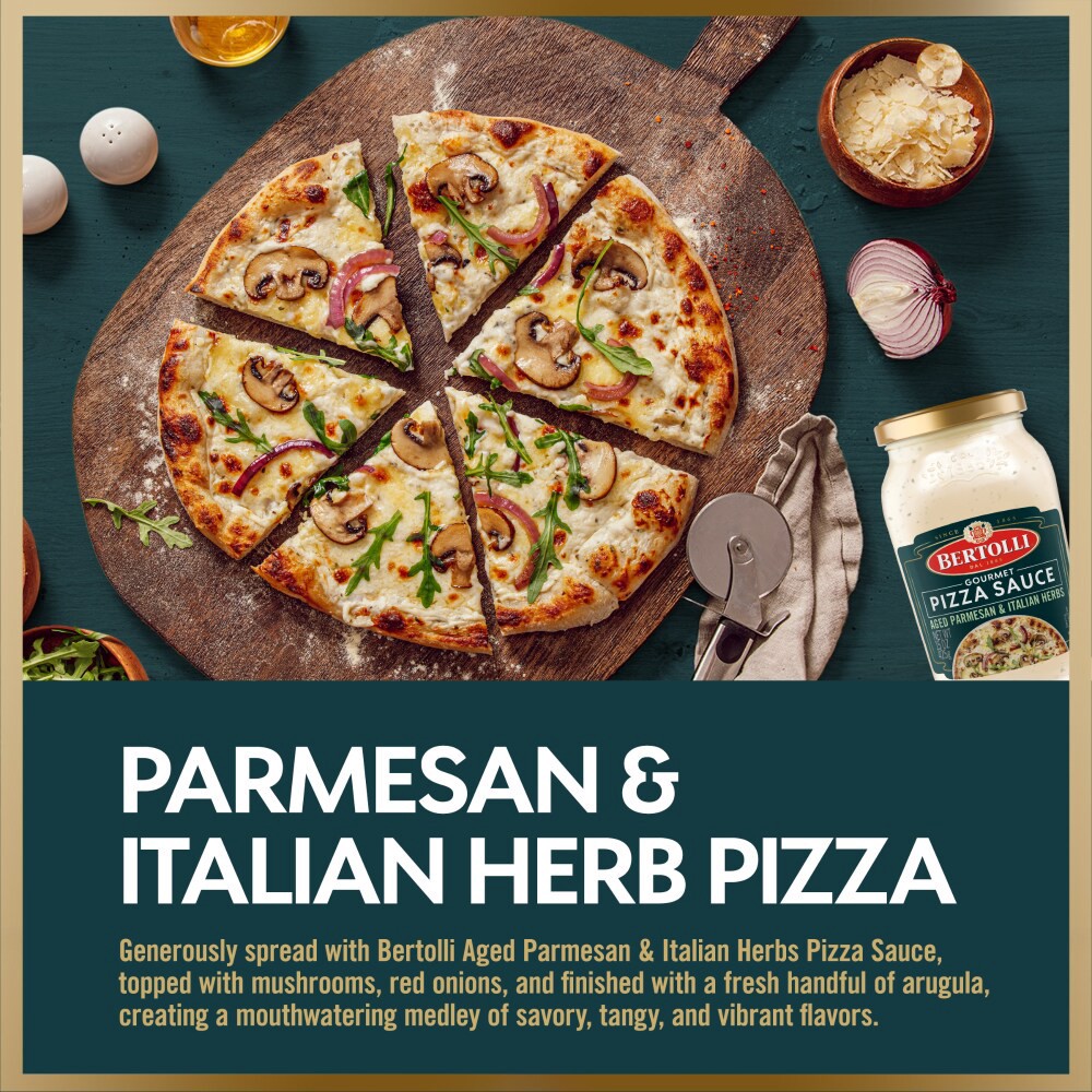 slide 4 of 6, Bertolli Gourmet Pizza Sauce Aged Parmesan & Italian Herbs, 15 oz