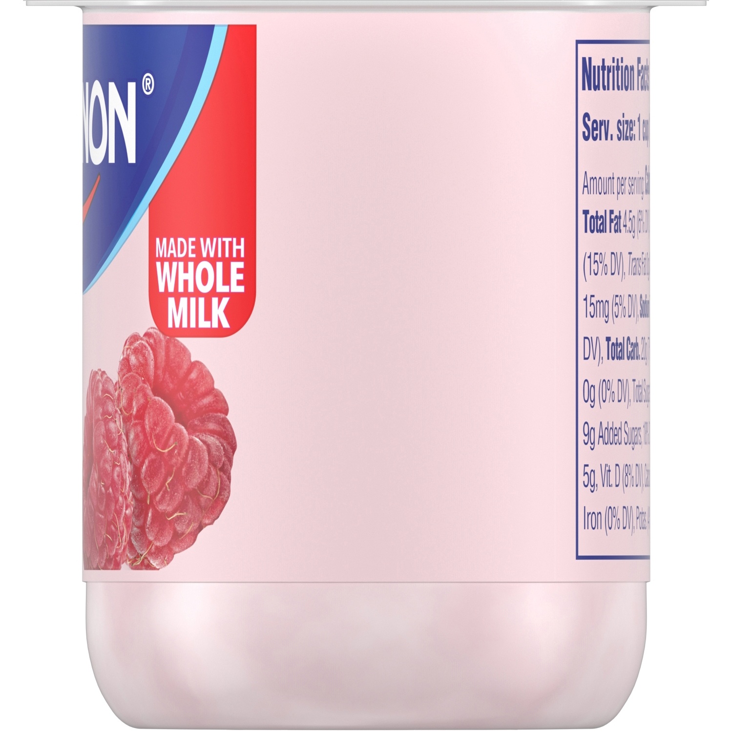 slide 3 of 5, Dannon Whole Milk Yogurt, Raspberry, 5.3 oz