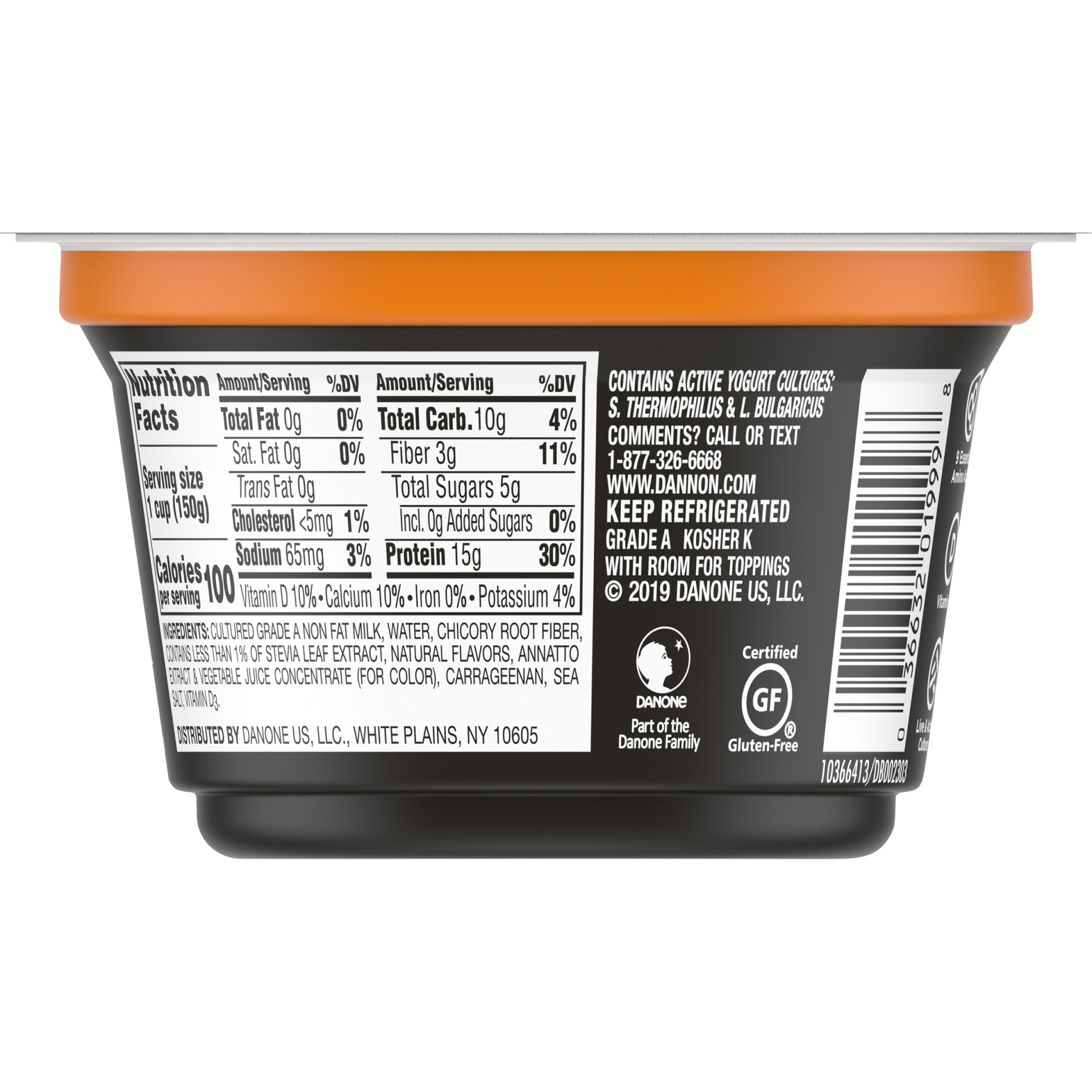 slide 3 of 4, Oikos Orange Cream Triple Zero Greek Yogurt, 5.3 oz