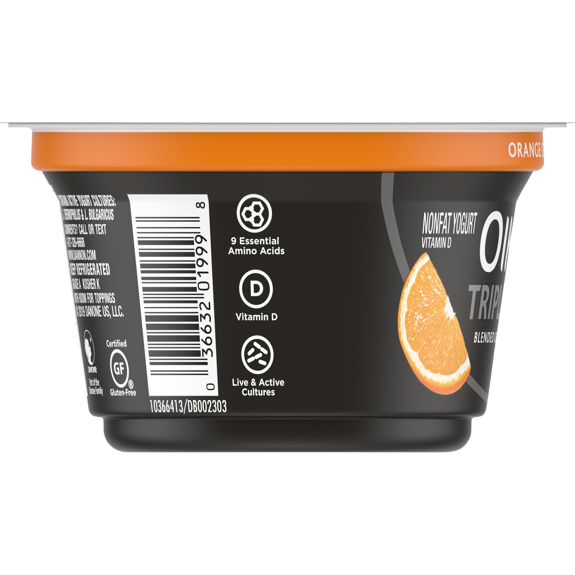 slide 2 of 4, Oikos Orange Cream Triple Zero Greek Yogurt, 5.3 oz