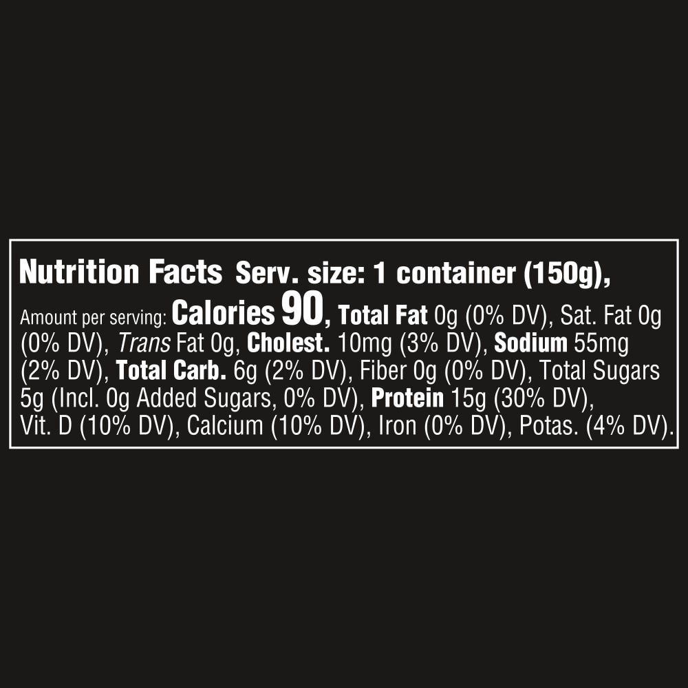 slide 4 of 6, Oikos Blueberry 15g Protein, 0g Added Sugar, Nonfat Greek Yogurt, 5.3 OZ Cup, 5.3 oz