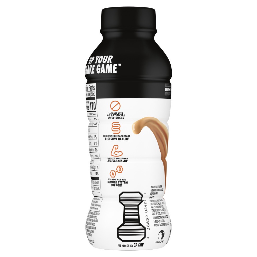 slide 4 of 6, Oikos Protein Shake, Salted Caramel, 30g Protein, Shelf Stable, 12 Fl Oz Bottle, 12 fl oz