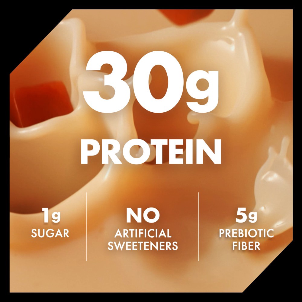 slide 3 of 6, Oikos Protein Shake, Salted Caramel, 30g Protein, Shelf Stable, 12 Fl Oz Bottle, 12 fl oz