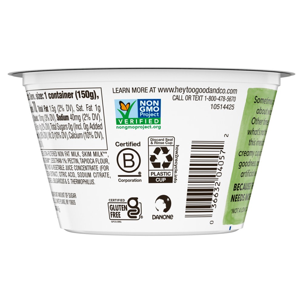slide 4 of 6, Too Good & Co. Yogurt, Zero Sugar, Blueberry - 5.3 oz, 5.3 oz