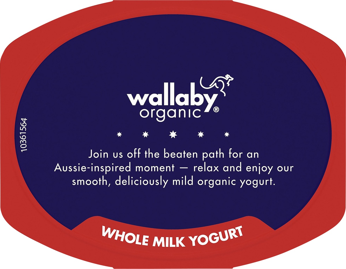 slide 4 of 8, Wallaby Organic Yogurt, Whole Milk, Vanilla, Aussie Smooth, 5.3 oz