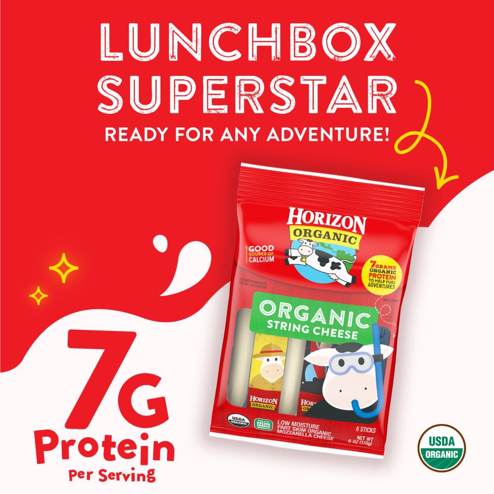 slide 4 of 5, Horizon Organic Sticks Mozzarella Cheese, 8 Oz., 8 Count, 8 ct