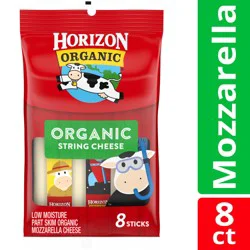 Horizon Organic Mozzarella String Cheese Sticks, 8 oz Pack, 8 Sticks