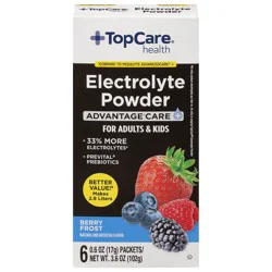 TopCare Electrolyte Powder Advantage Care Berry Frost 6 Count