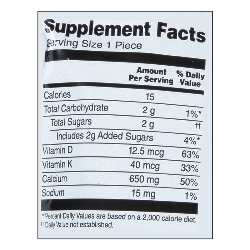 slide 3 of 5, Topcare Calcium Chews, Soft Chews, Caramel, 60 ct