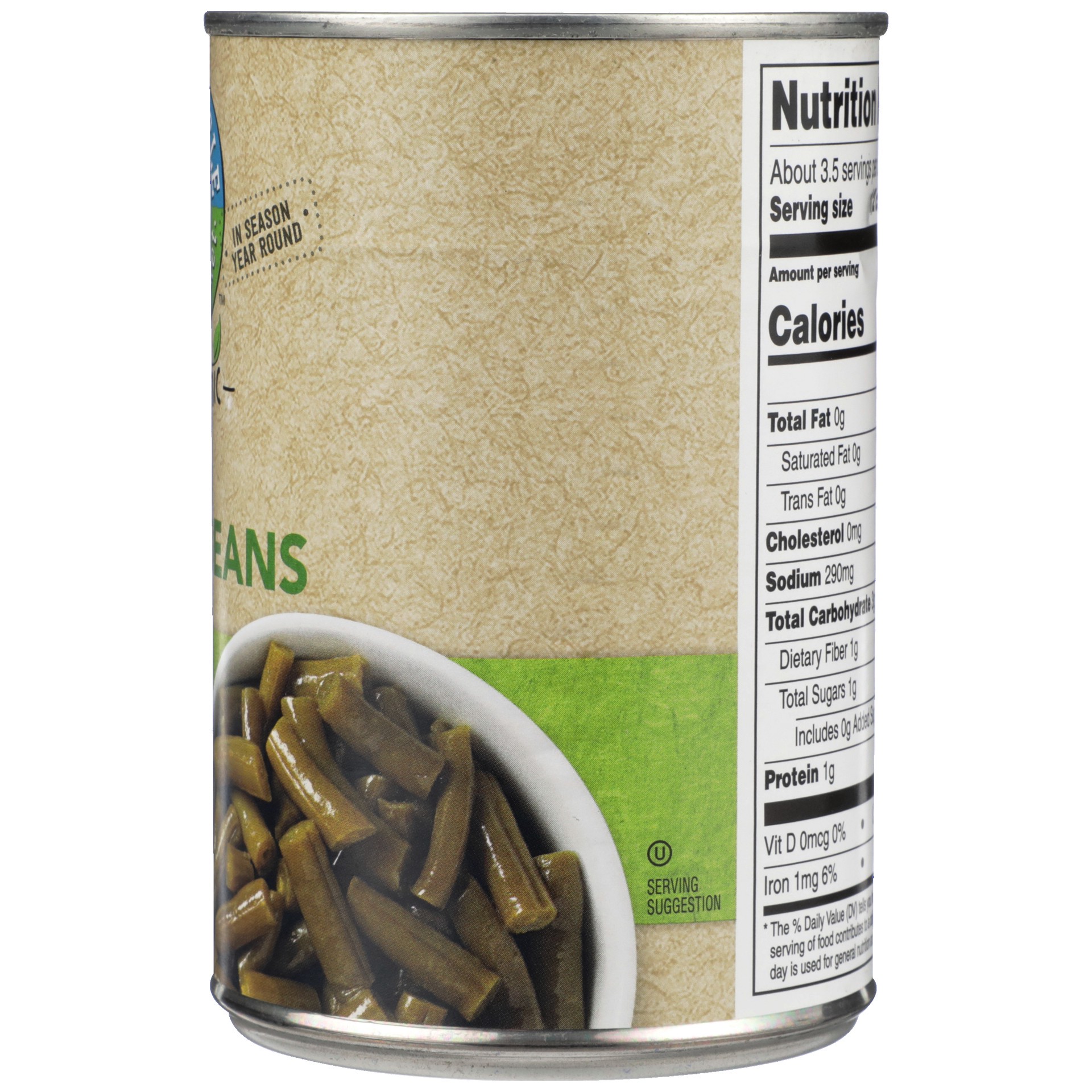 slide 5 of 6, Full Circle Market Organic Cut Green Beans, 14.5 oz