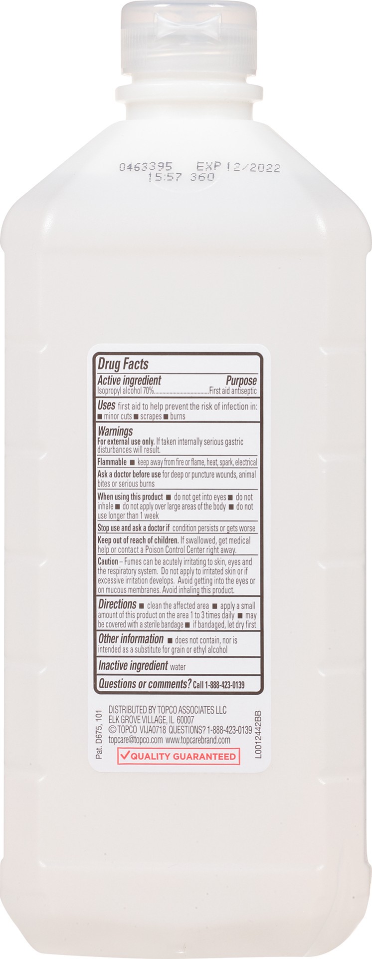 slide 3 of 6, TopCare Isopropyl Alcohol 70%-Topcare, 32 oz