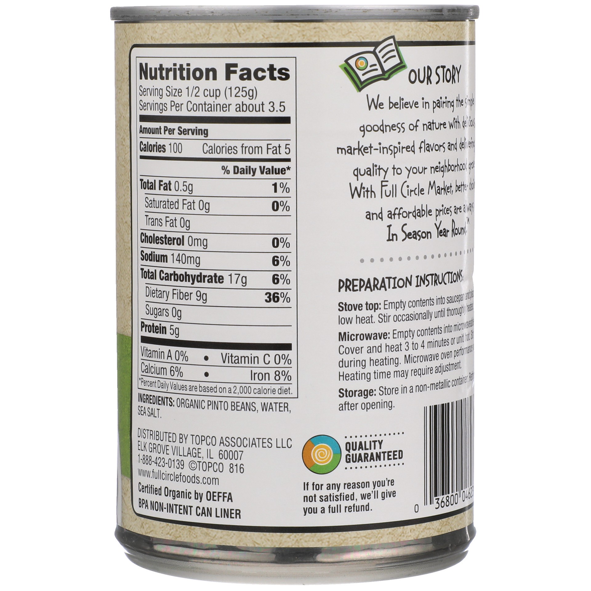 slide 2 of 6, Full Circle Market Organic Pinto Beans, 15 oz