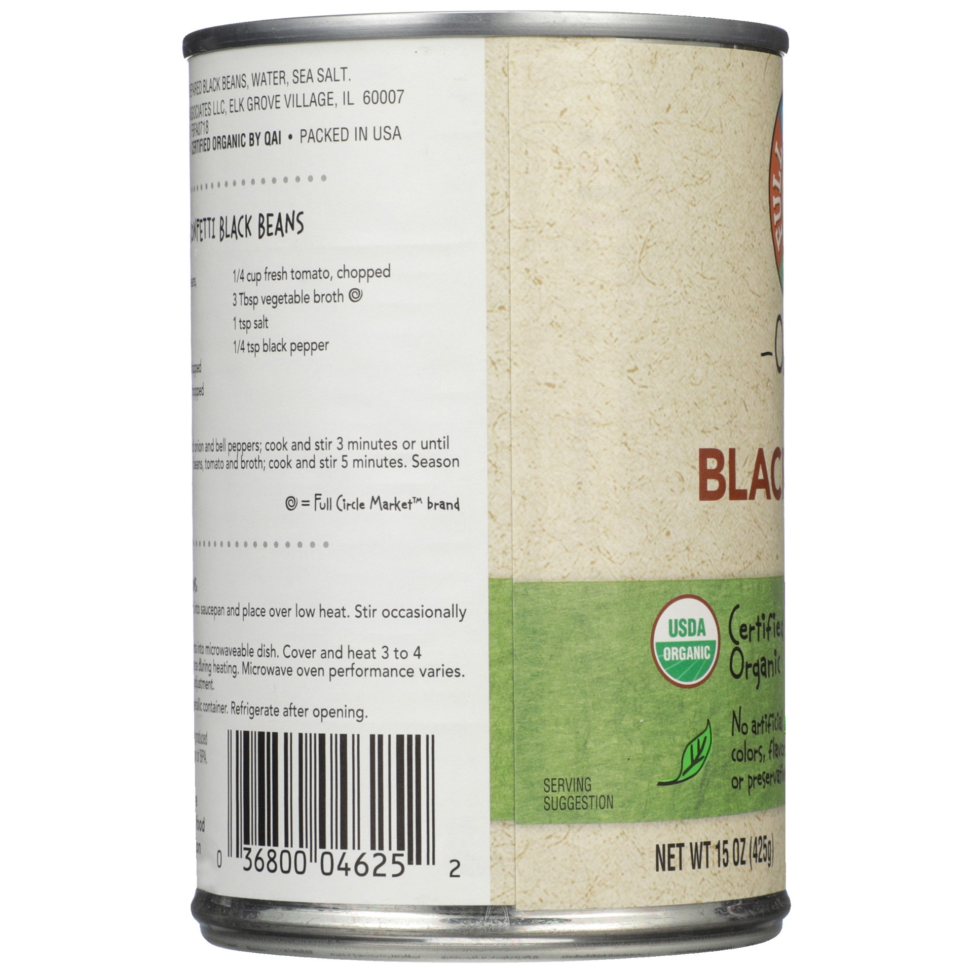 slide 3 of 6, Full Circle Market Organic Low Sodium Black Beans 15 oz, 15 oz