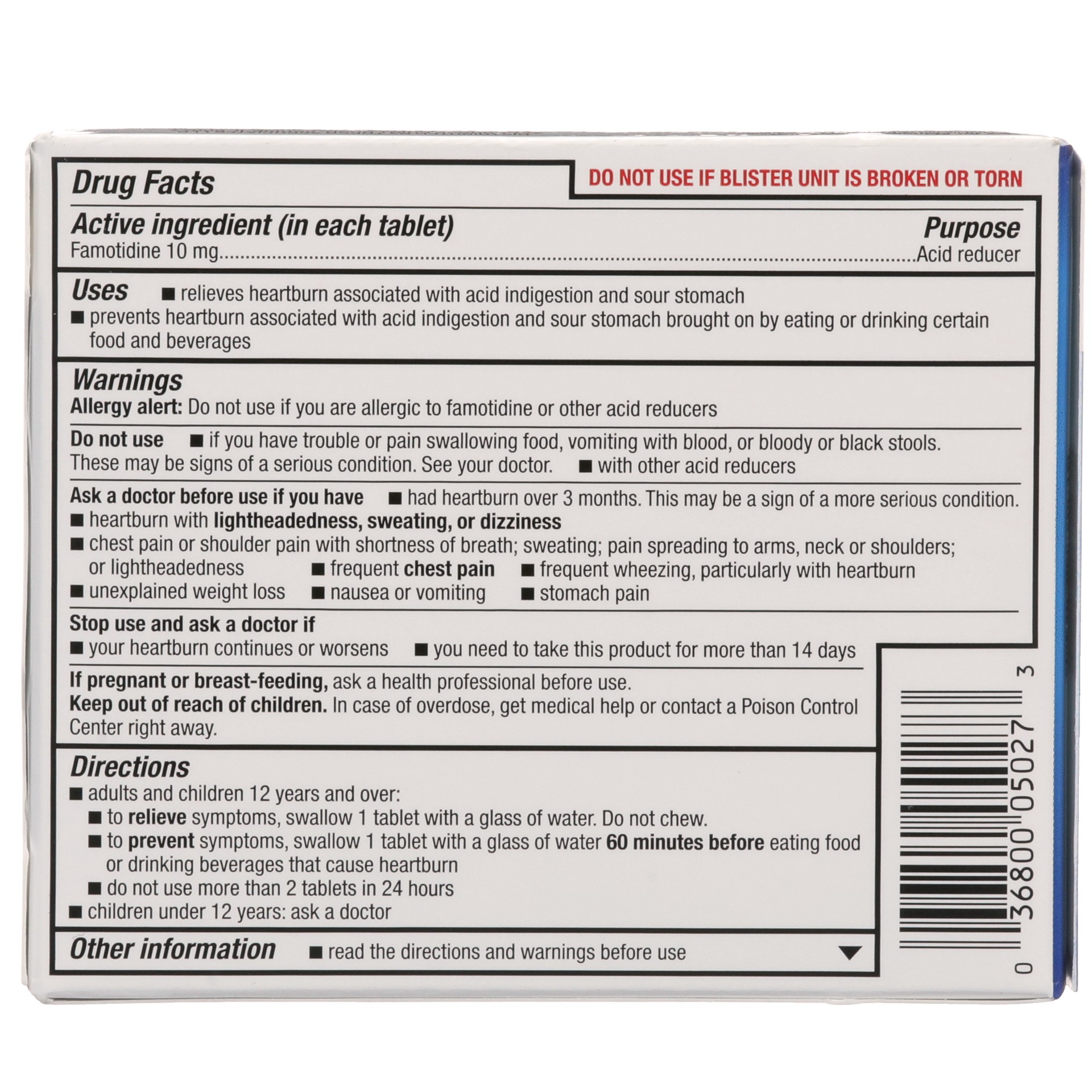 slide 4 of 6, TopCare Health Original Strength Acid Reducer Famotidine Tablets 30 ea, 30 ct