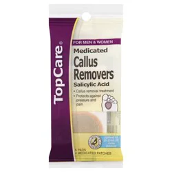 Topcare Callus Removers, Medicated, For Men & Women 6 Ea