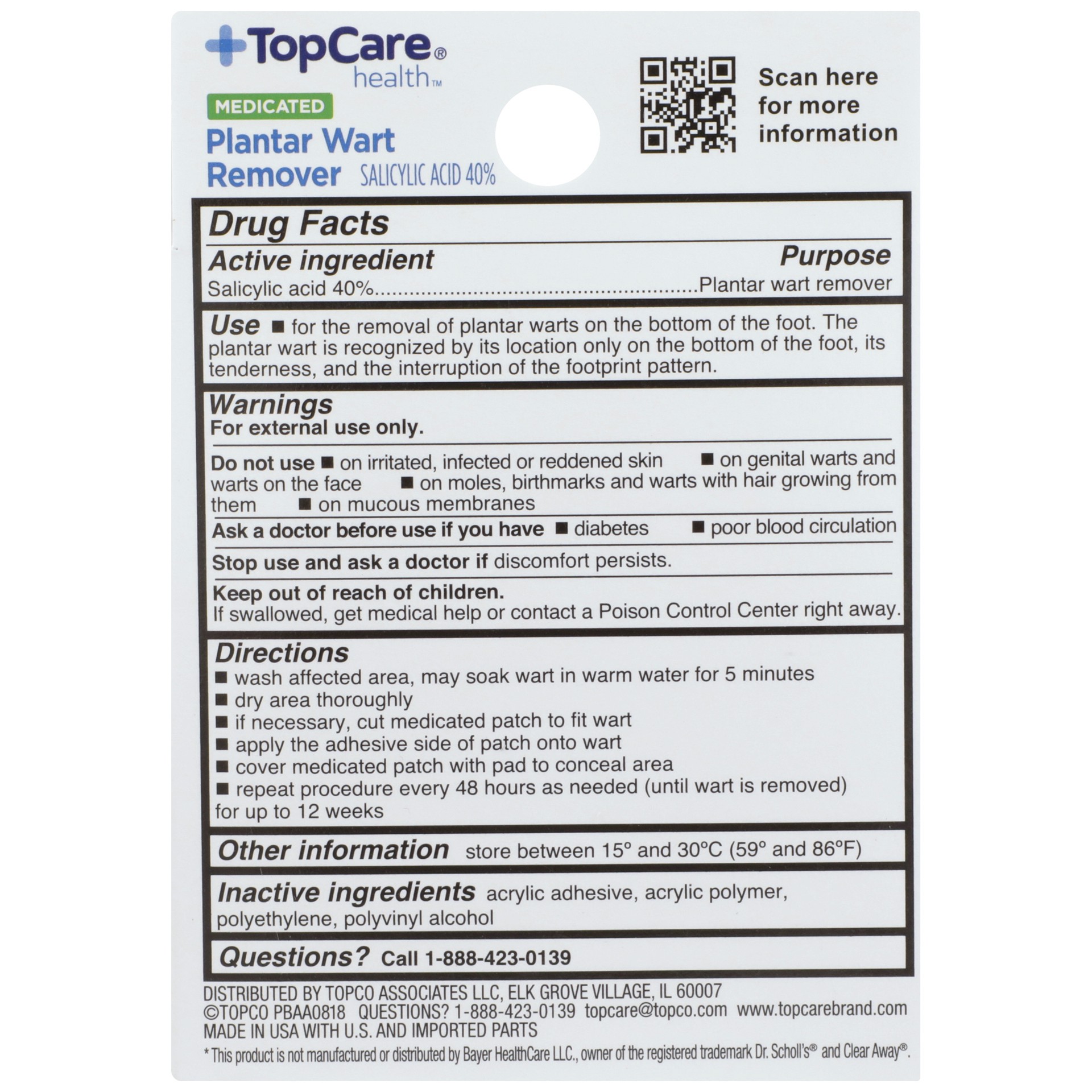 slide 3 of 6, TopCare Medicated Planter Wart Remover 24 Pk, 24 ct