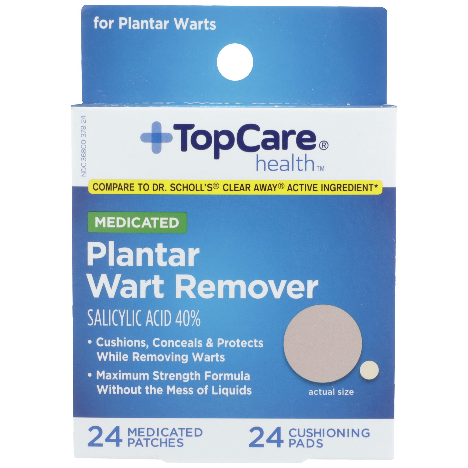 slide 1 of 6, TopCare Medicated Planter Wart Remover 24 Pk, 24 ct