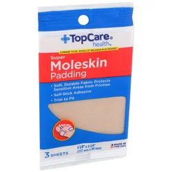 Topcare Moleskin Padding, Super, For Men & Women 1 Ea