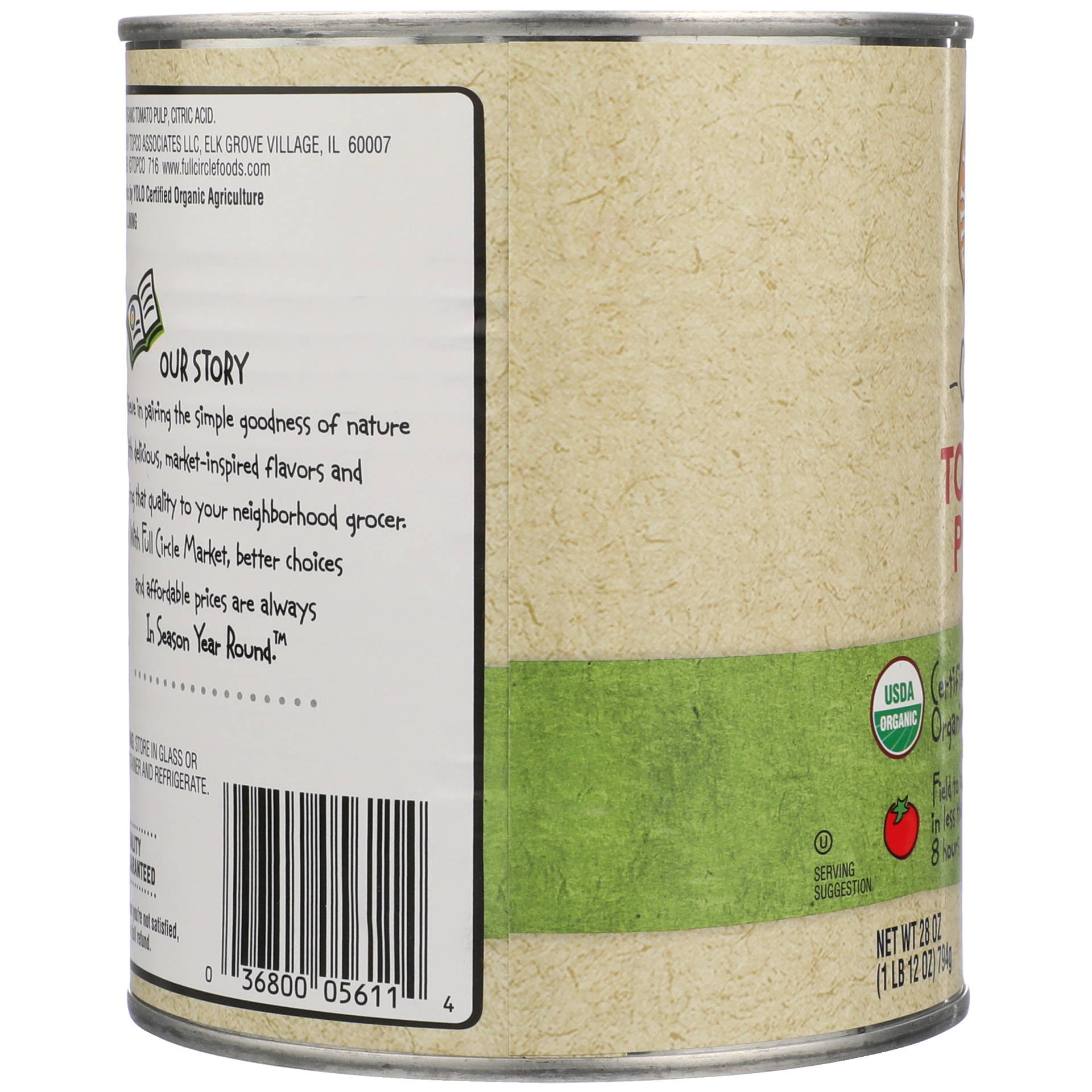 slide 6 of 6, Full Circle Market Tomato Puree, 28 oz