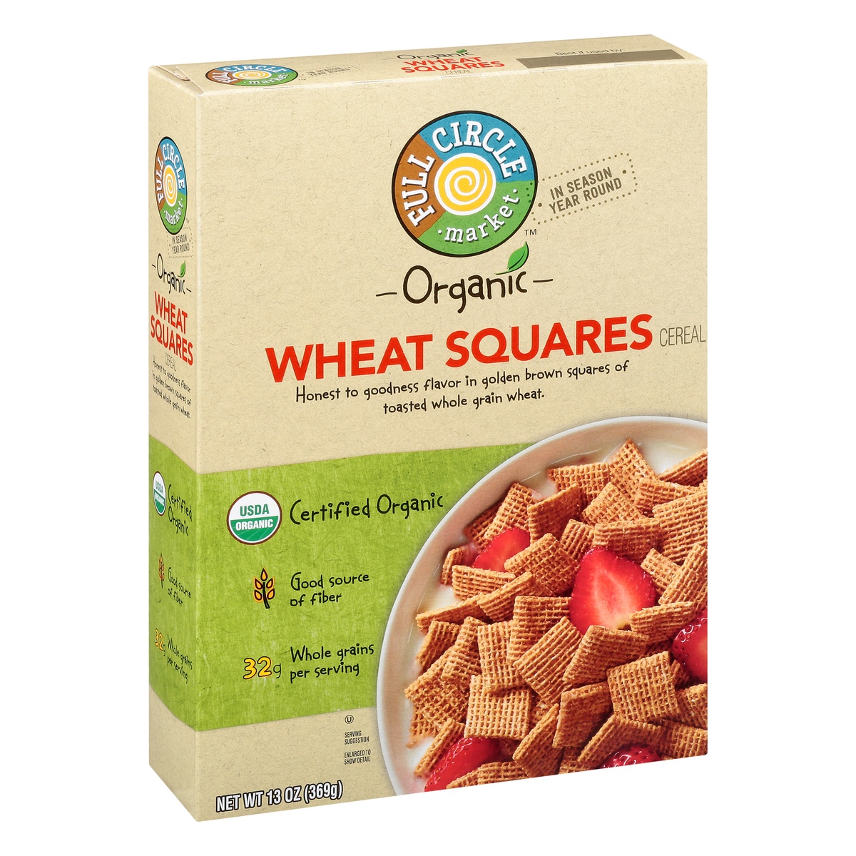 slide 4 of 10, Full Circle Market Organic Wheat Squares Cereal 13 oz, 13 oz