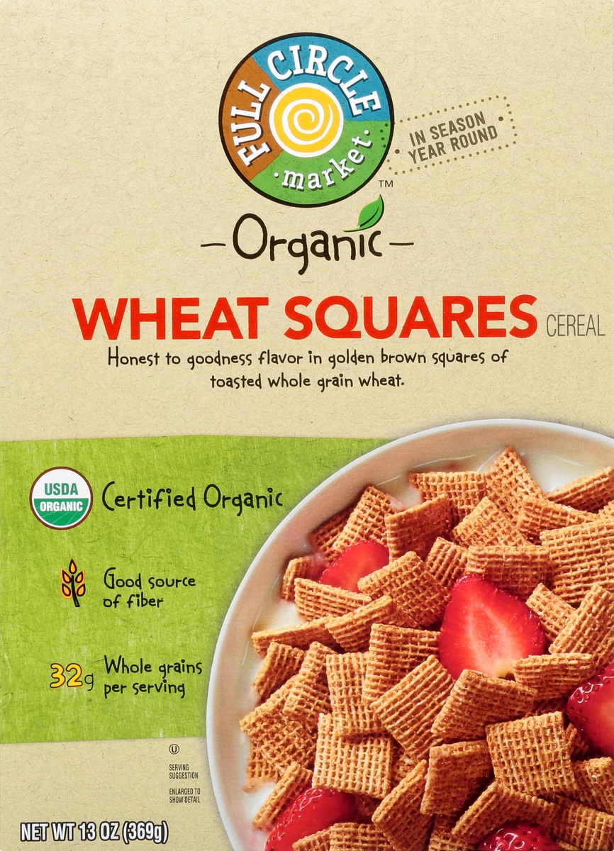 slide 10 of 10, Full Circle Market Organic Wheat Squares Cereal 13 oz, 13 oz