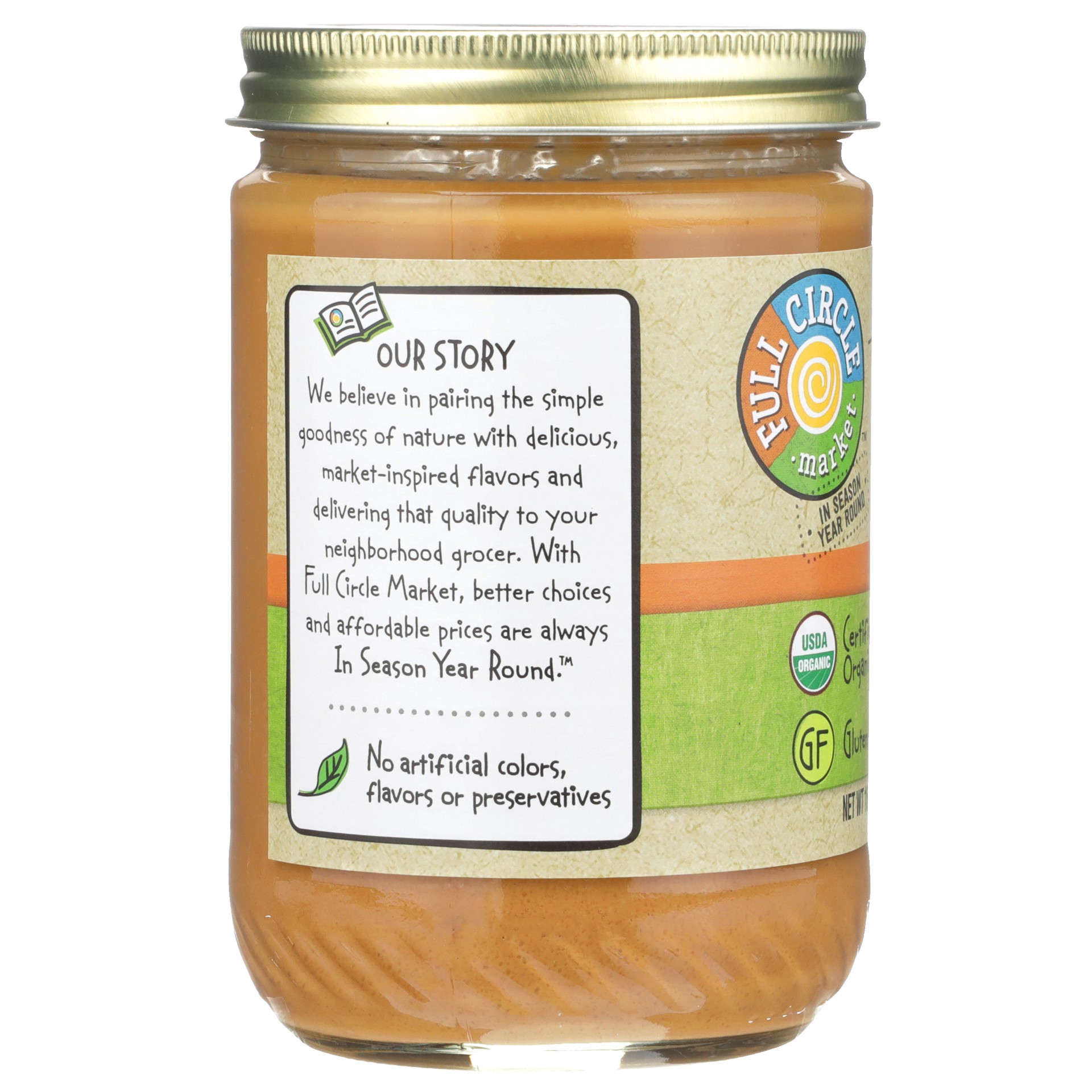 slide 4 of 6, Full Circle Market Organic Creamy Peanut Butter Spread 16 oz, 16 oz