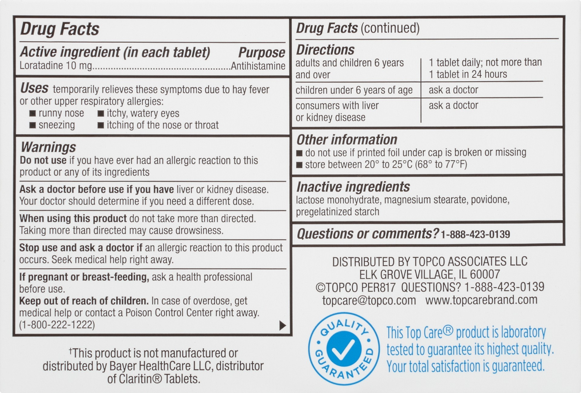slide 4 of 6, Topcare Allergy Loratadine, 30 ct