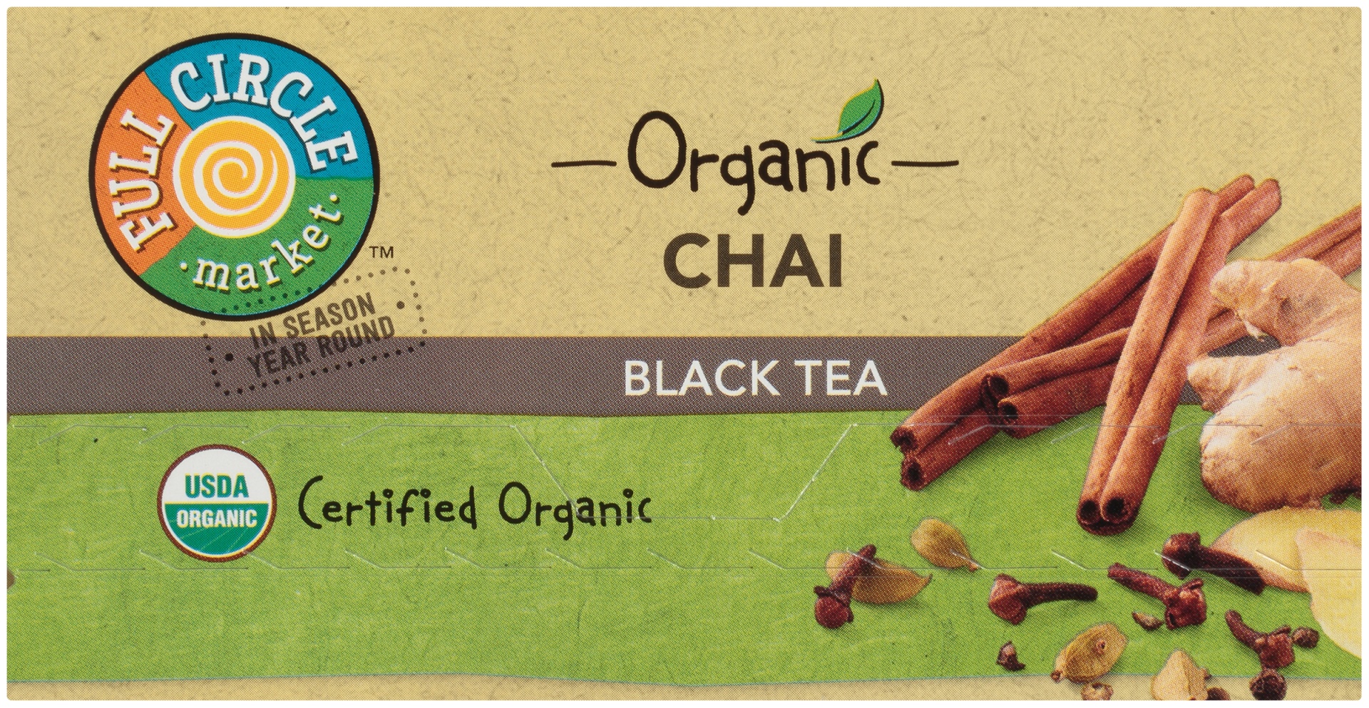 slide 2 of 6, Full Circle Market Chai Black Tea - 1.6 oz, 20 ct