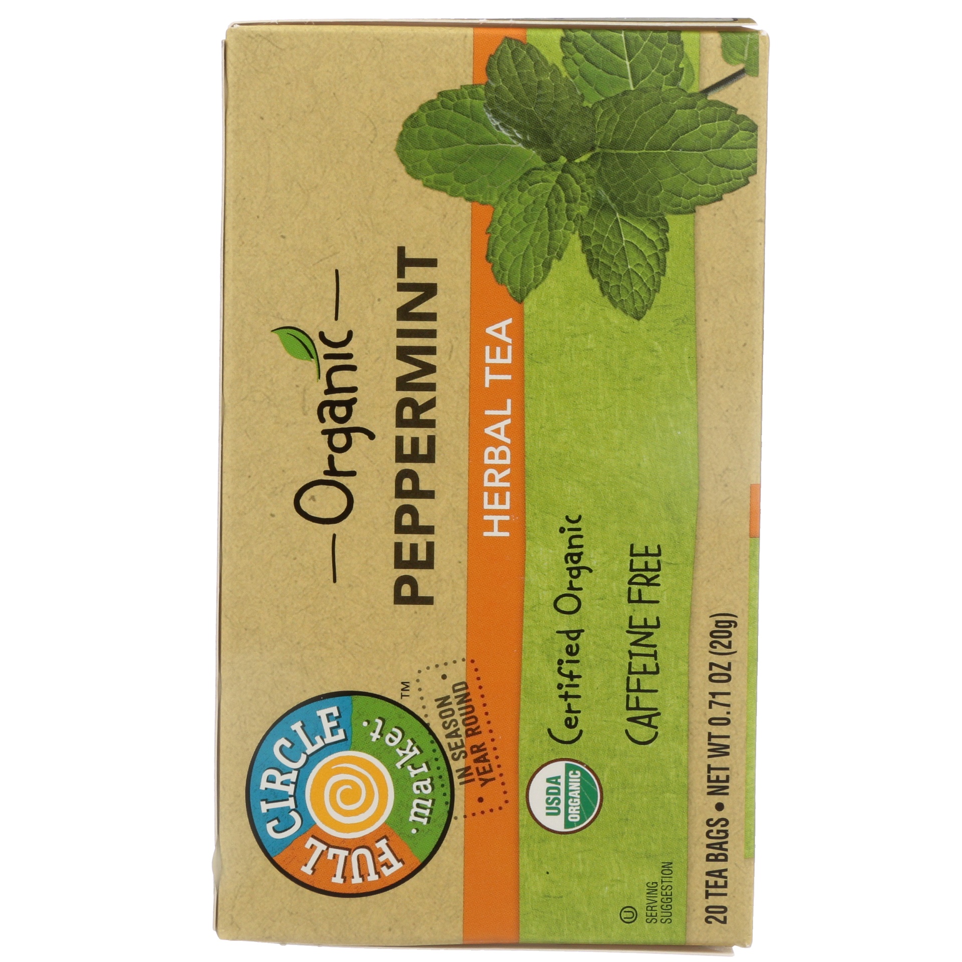 slide 3 of 6, Full Circle Market Caffeine Free Peppermint Herbal Tea - 0.71 oz, 20 ct