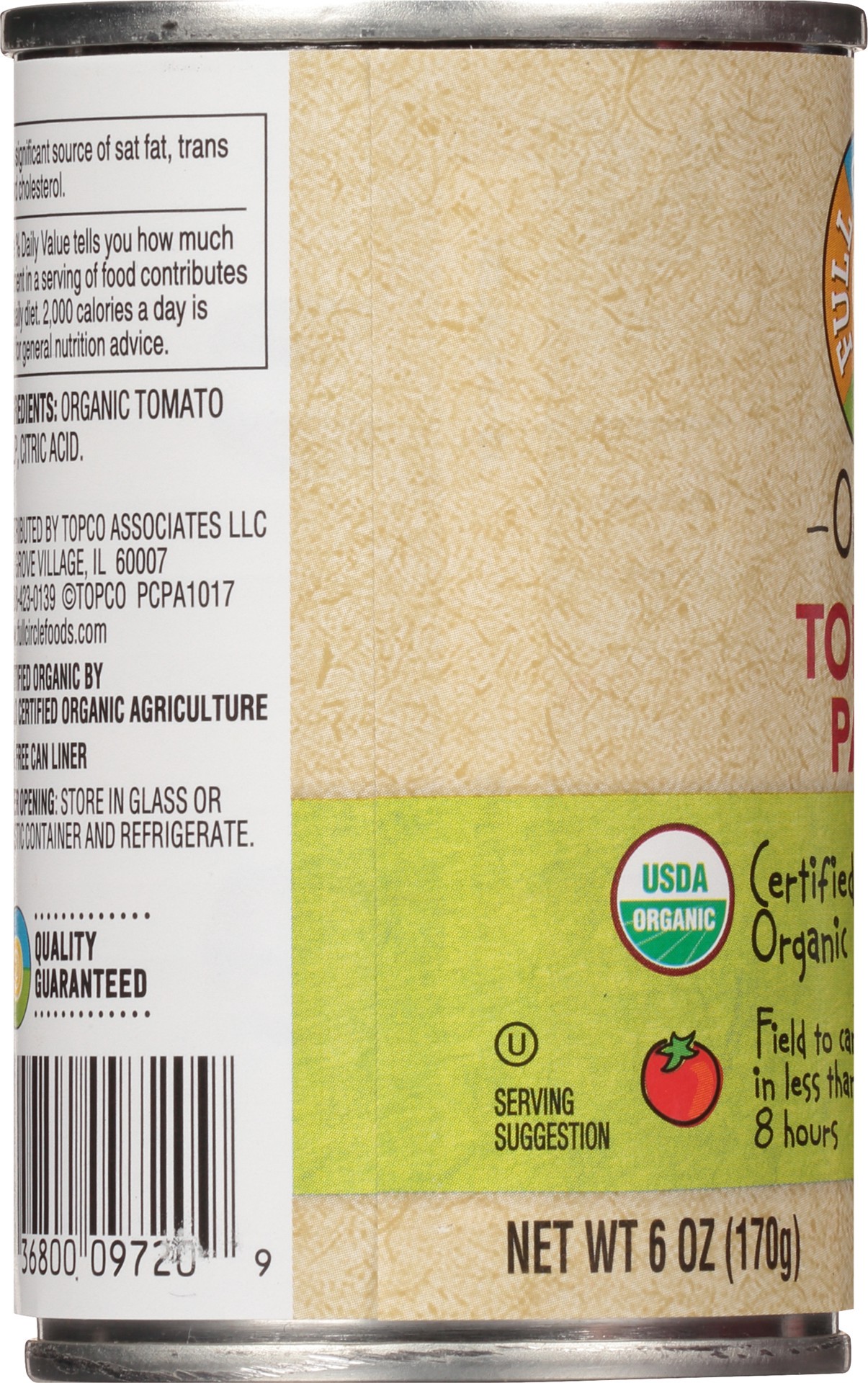 slide 3 of 6, Full Circle Market Organic Tomato Paste 6 oz, 6 oz