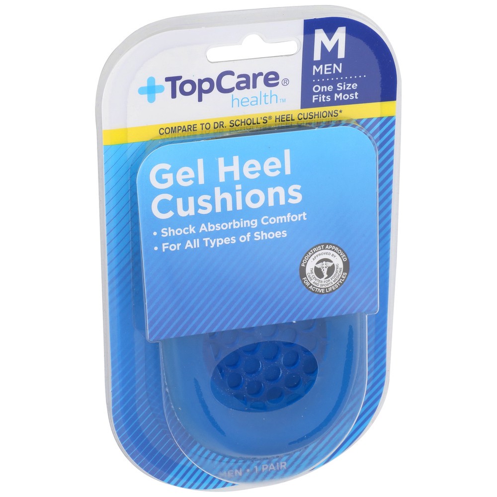 slide 1 of 1, Topcare Heel Cushions, Gel, Men's 1 Ea, 1 ct