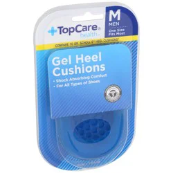 Topcare Heel Cushions, Gel, Men's 1 Ea