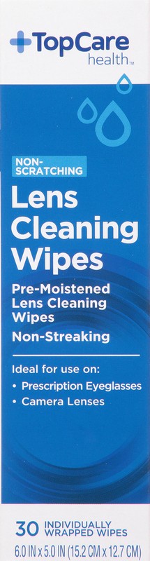 slide 3 of 4, TopCare Health Non-Scratching Lens Cleaning Wipes 30 ea, 30 ct