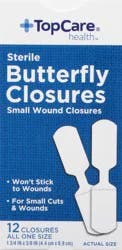 TopCare Butterfly Closures, Sterile, All One Size