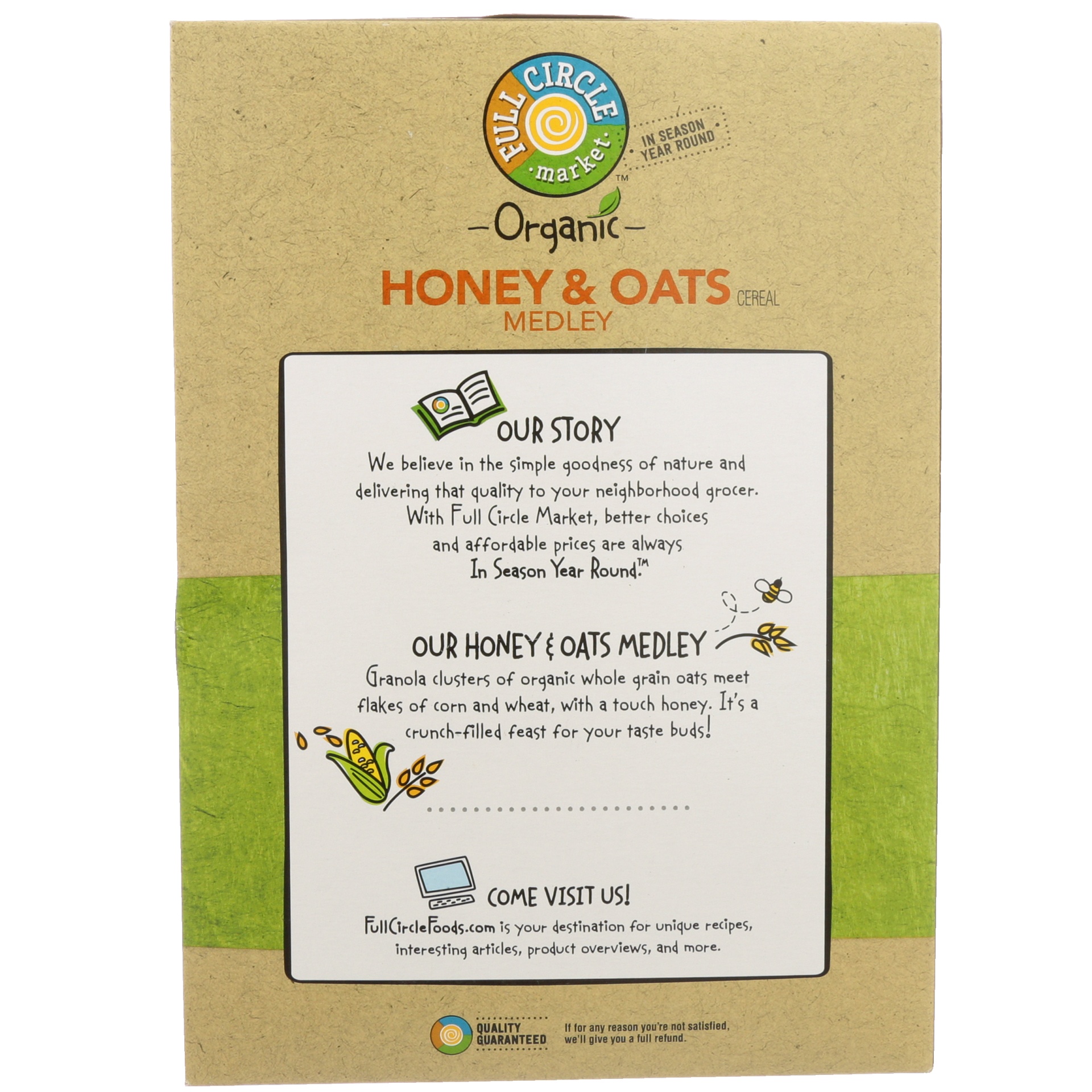 slide 6 of 6, Full Circle Market Organic Honey & Oats Medley Cereal 14 oz, 14 oz