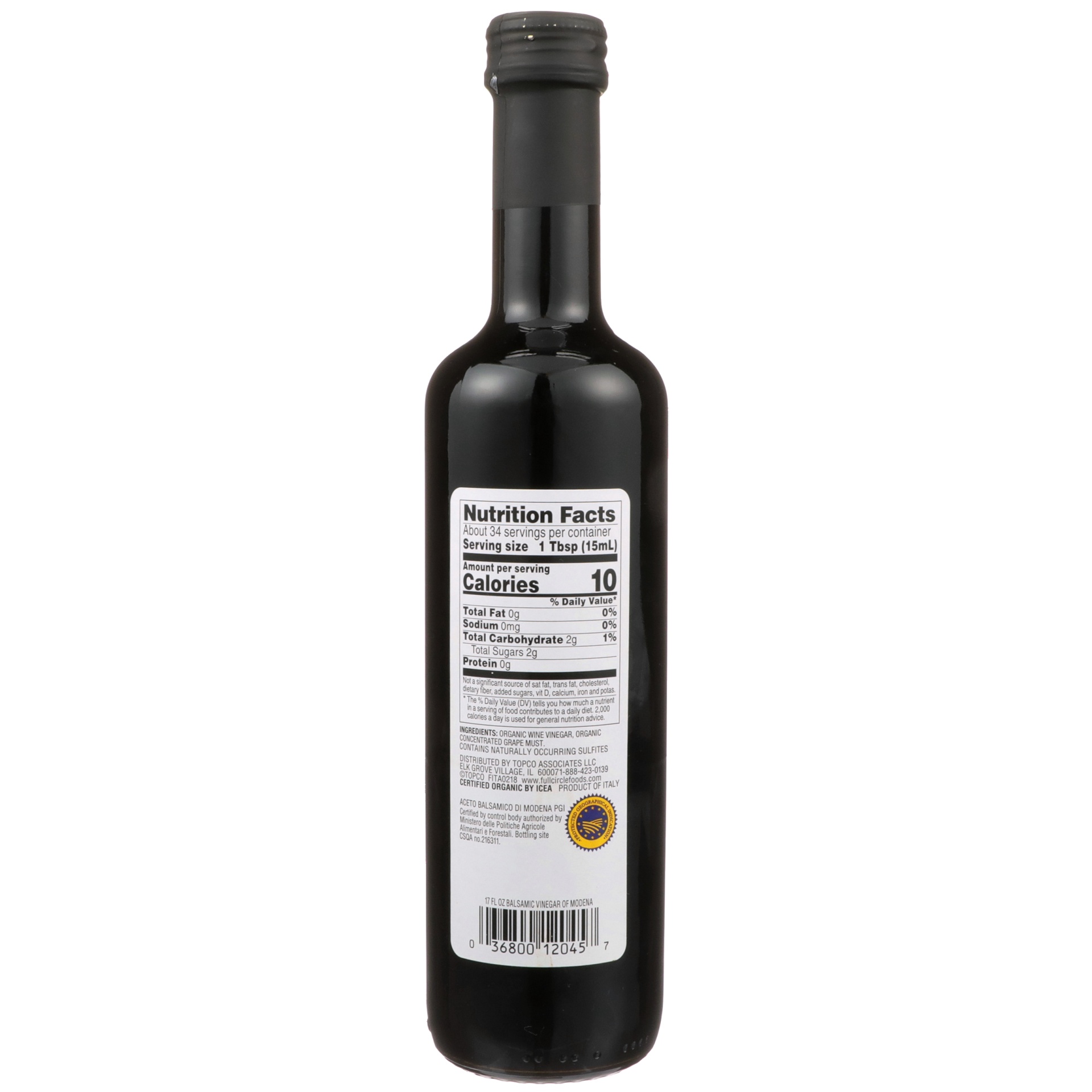 slide 6 of 6, Full Circle Market Organic Balsamic 6% Acidity Vinegar of Modena 17 fl oz, 17 fl oz
