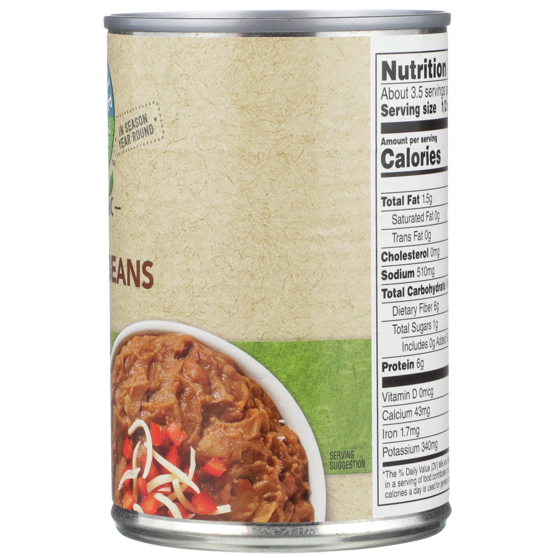 slide 4 of 6, Full Circle Market Organic Vegetarian Refried Beans, 15 oz