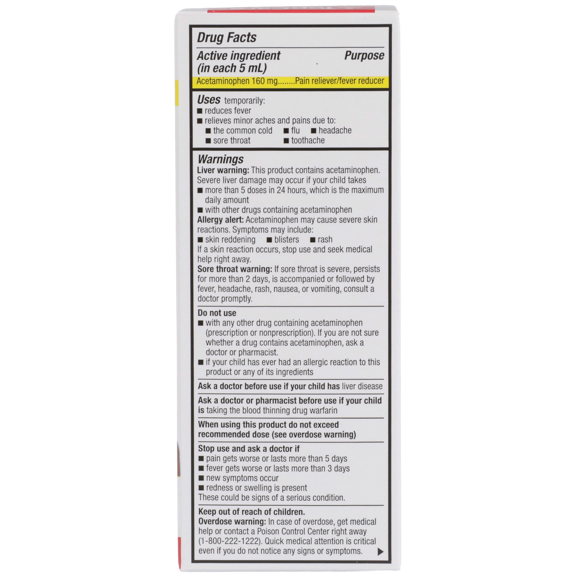 slide 3 of 6, TopCare Health 160 mg Children's Oral Suspension Grape Flavor Pain & Fever 4 fl oz, 4 oz