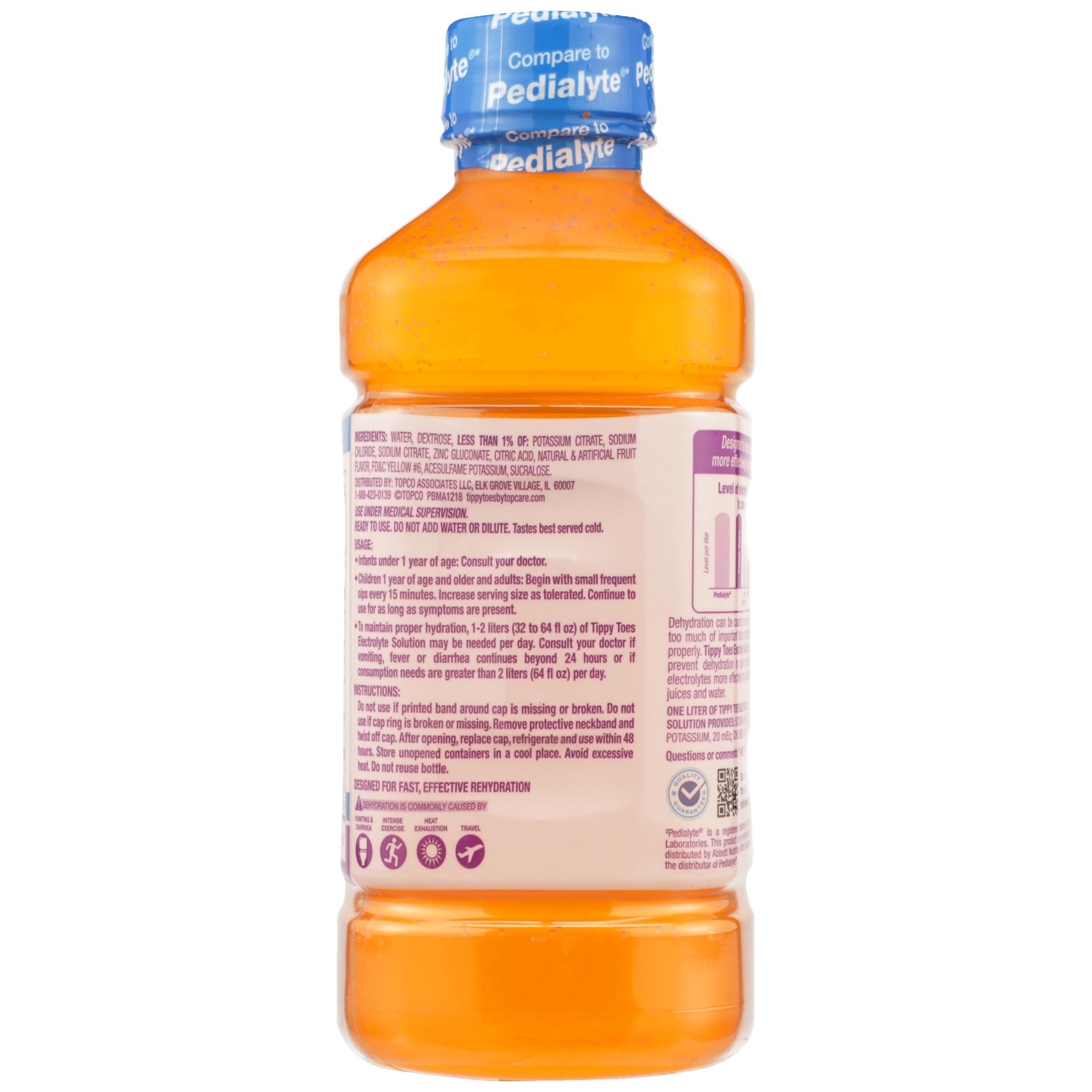 slide 3 of 6, Tippy Toes Pediatric Electrolyte Fruit, 33.8 fl oz
