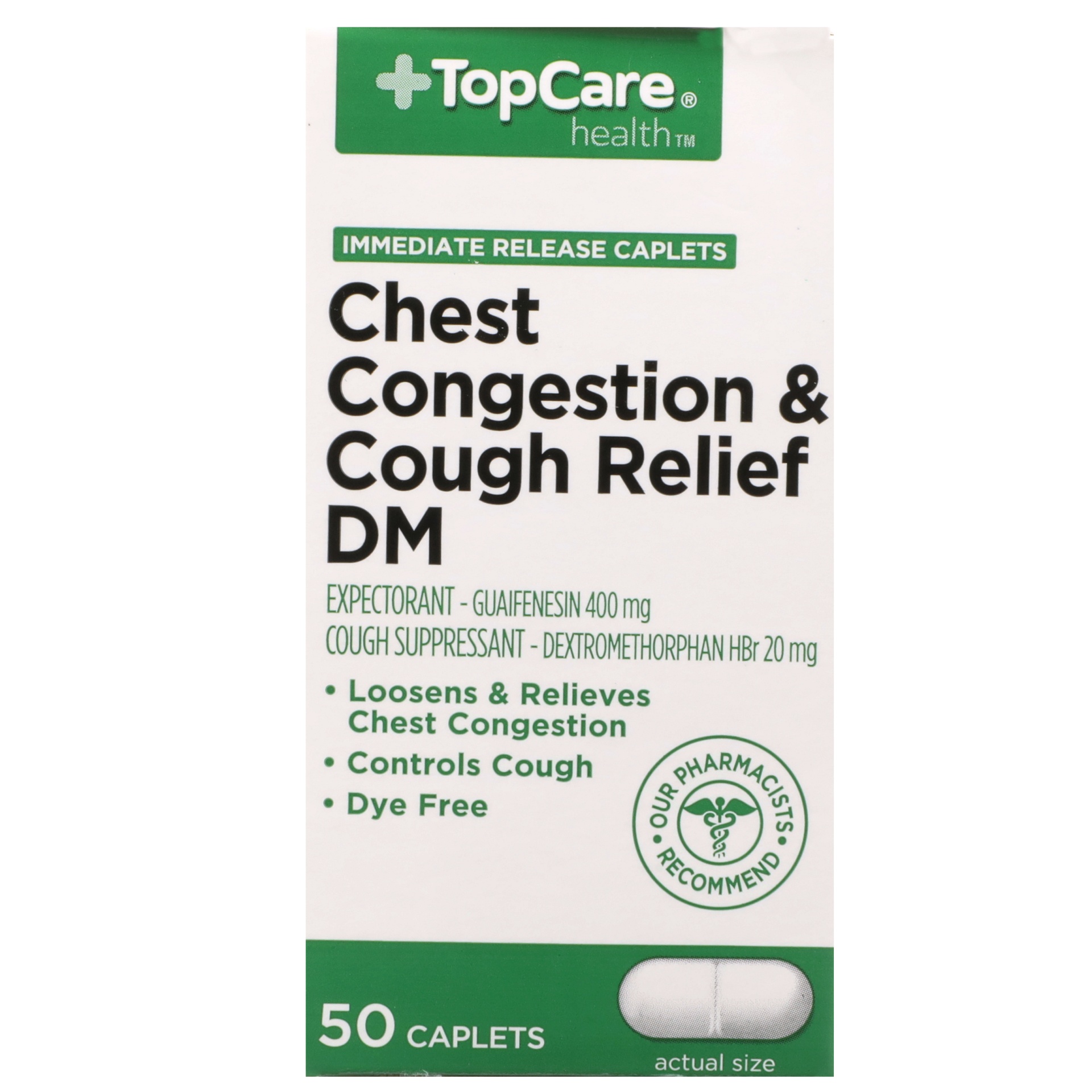 slide 4 of 6, Topcare Relief Caps Congst & Cough, 50 ct