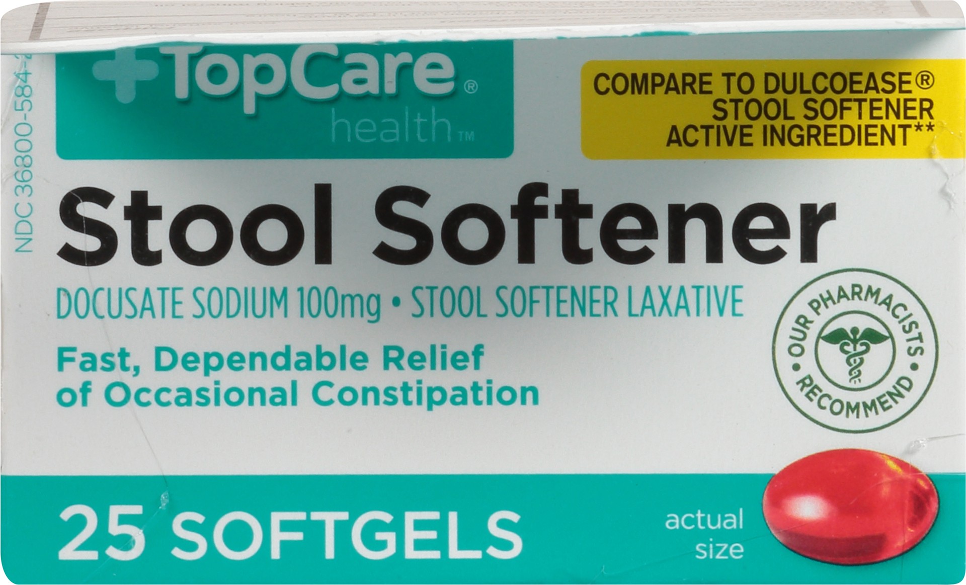 slide 4 of 6, TopCare Stool Softener, 25 ct