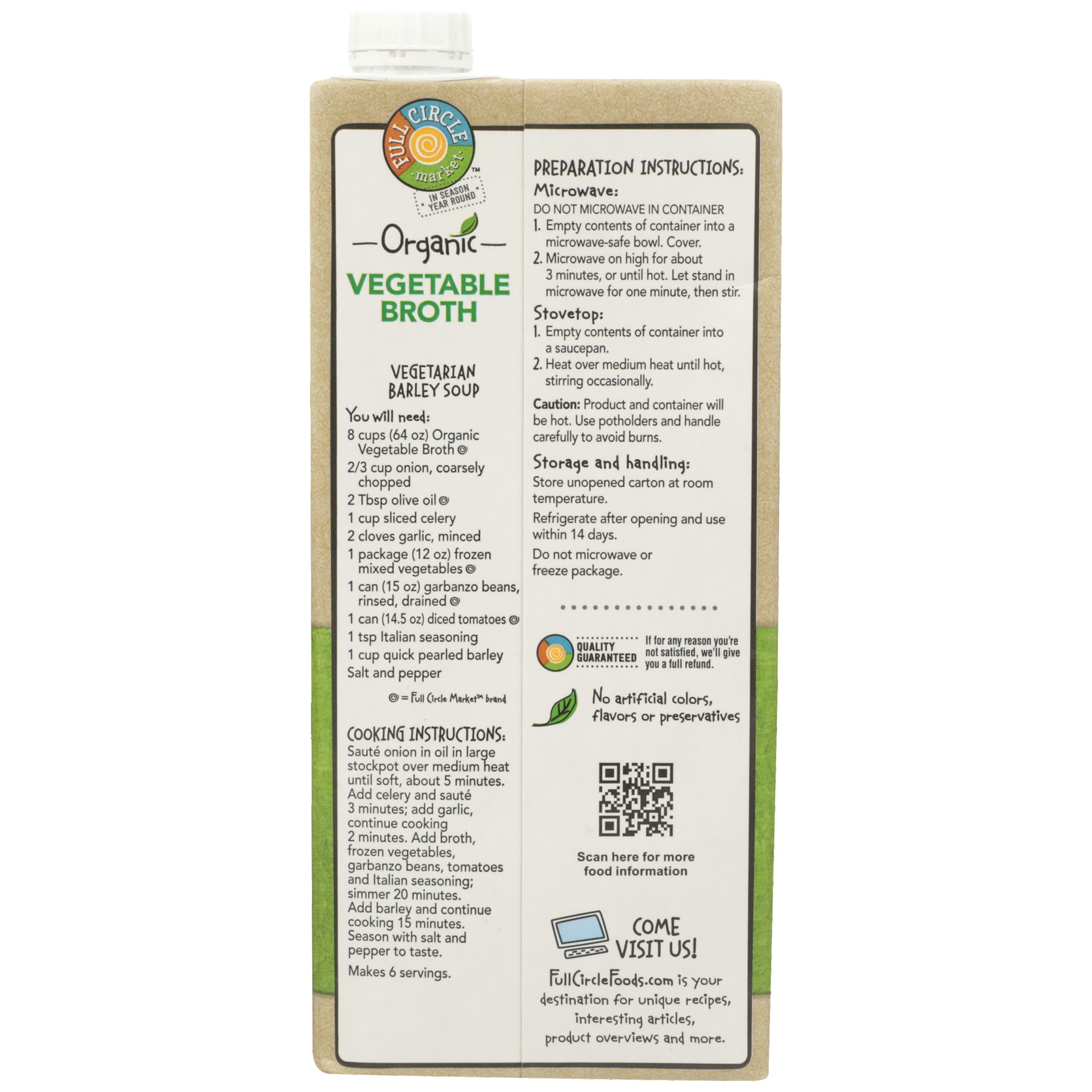 slide 6 of 6, Full Circle Market Full Circle Vegetable Broth, 32 oz