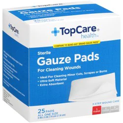 Topcare Gauze Pads, All One Size 25 Ea