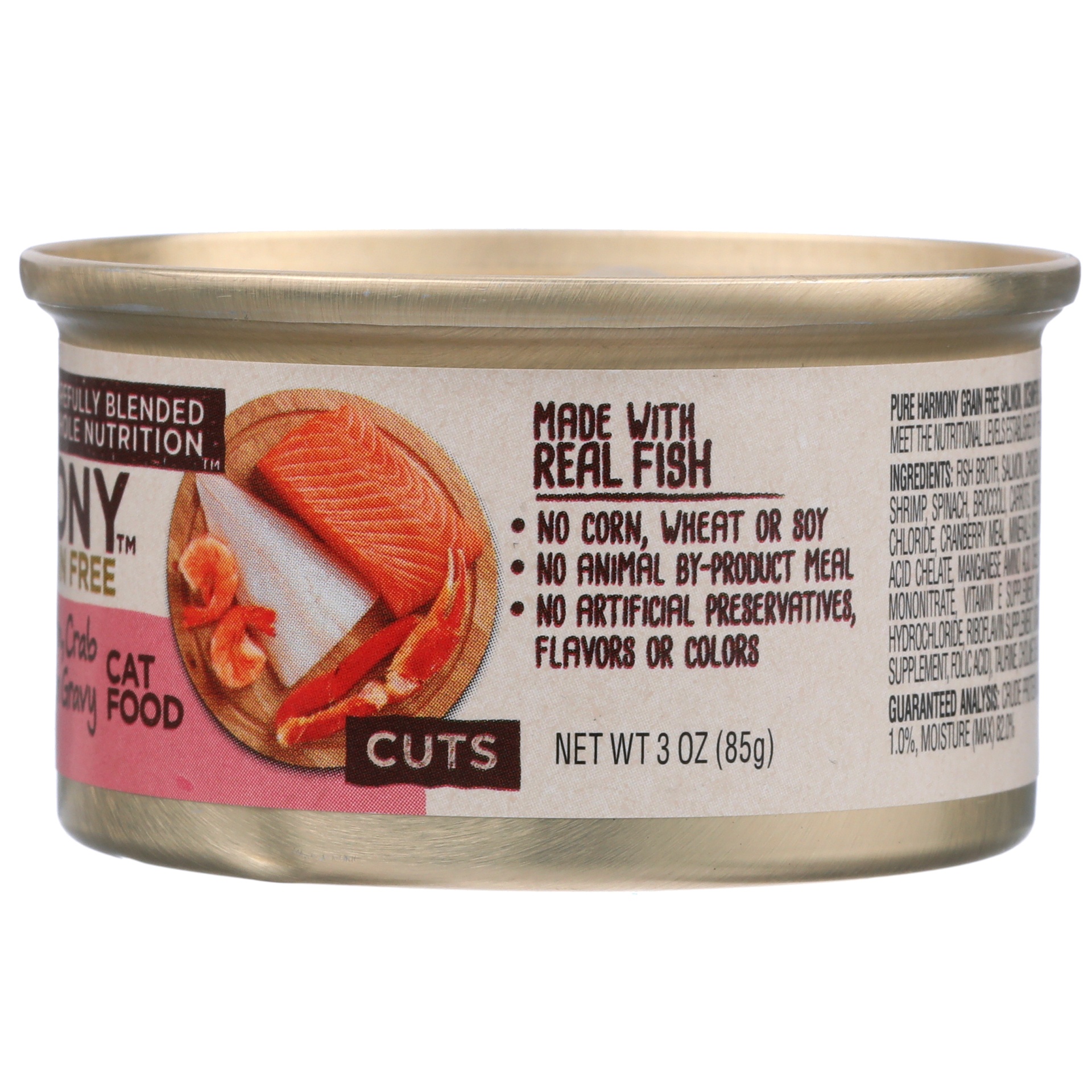 slide 5 of 6, Pure Harmony Super Premium Grain Free Salmon Recipe Shreds in Broth Cat Food 3 oz, 3 oz