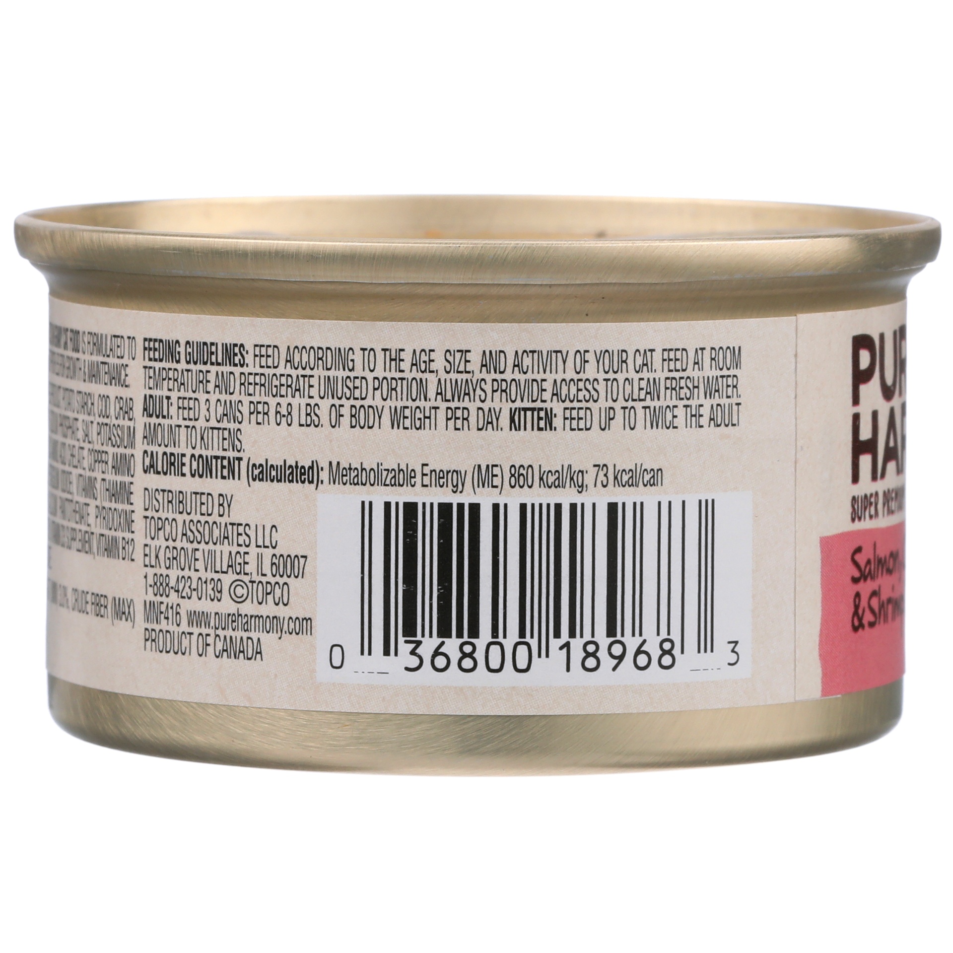 slide 6 of 6, Pure Harmony Super Premium Grain Free Salmon Recipe Shreds in Broth Cat Food 3 oz, 3 oz