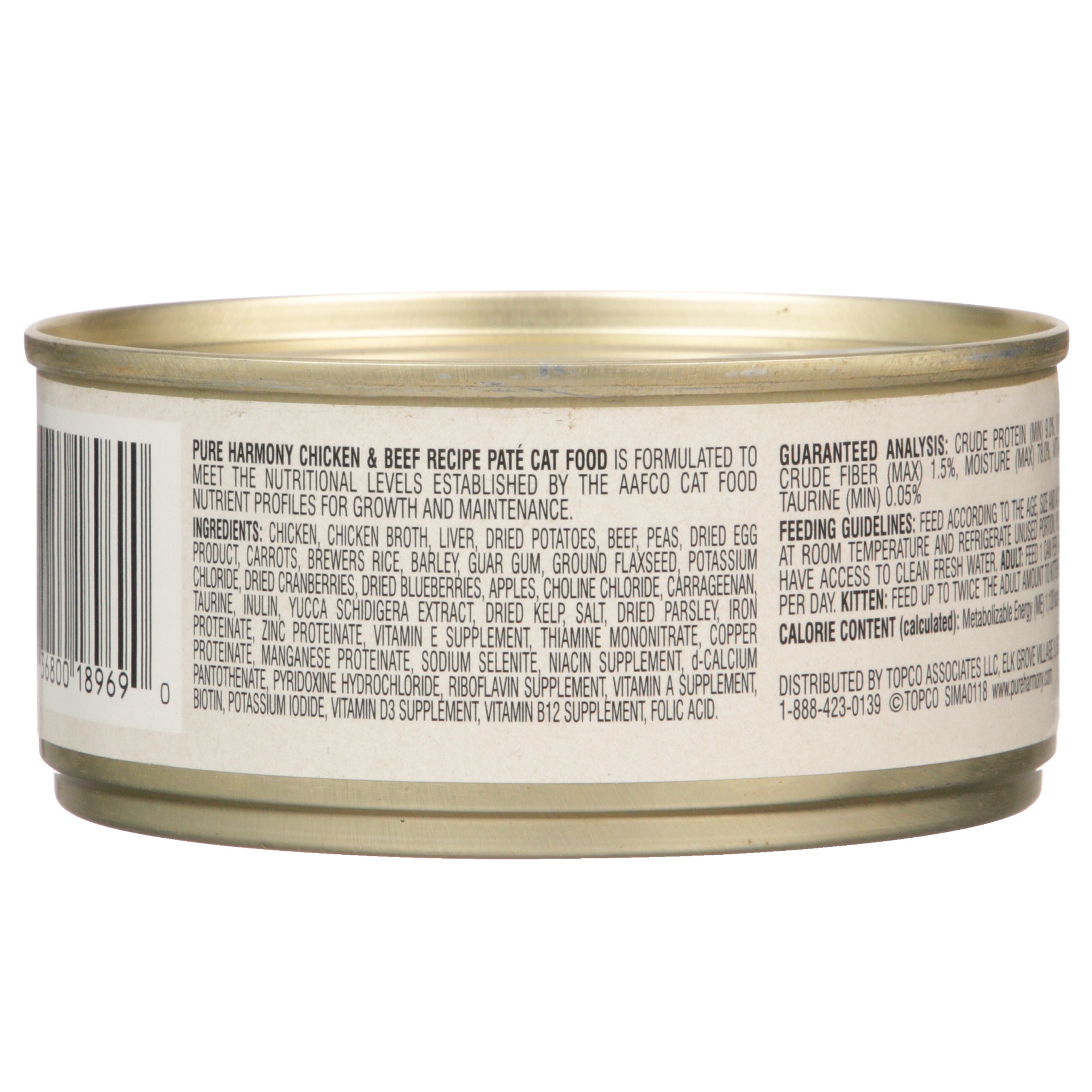 slide 5 of 6, Pure Harmony Chicken & Beef Recipe Pate Cat Food, 5.5 oz