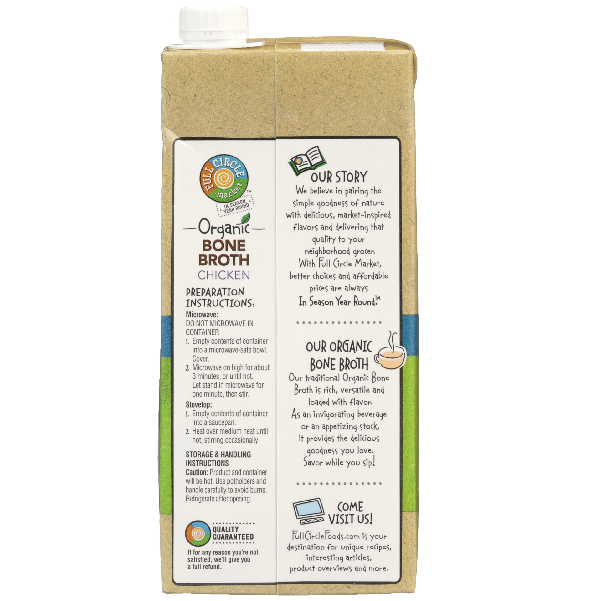 slide 3 of 6, Full Circle Market Organic Chicken Bone Broth - 32 oz, 32 oz