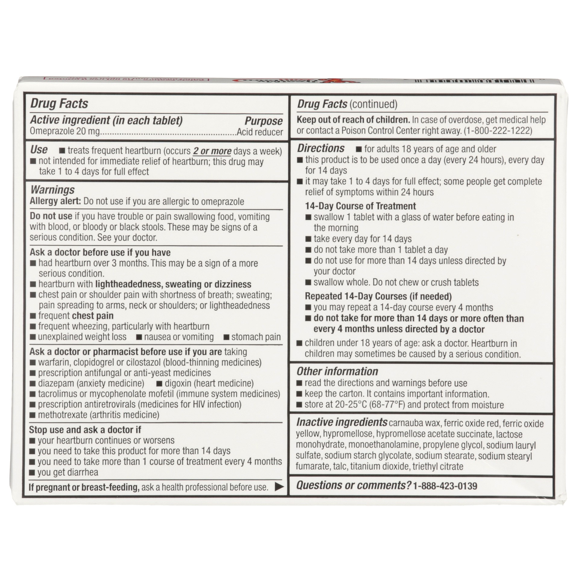 slide 5 of 6, TopCare Omeprazole 20Mg, 14 ct
